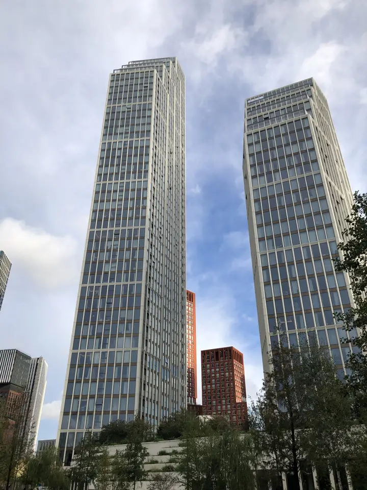 The One Thames City towers rising above Nine Elms